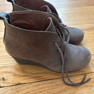 Sperry Brown Wedge Ankle Boots
